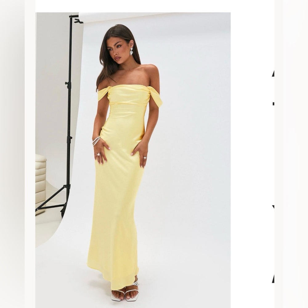 NWT Princess Polly Yellow Silk Maxi Dress size 6. Formal, Prom, Vacation!